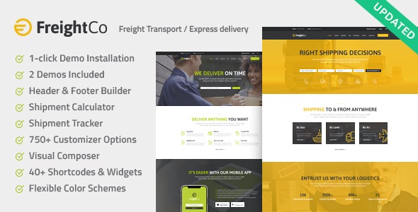 FreightCo v1.1.1 | Transportation &amp; Warehousing WordPress Theme