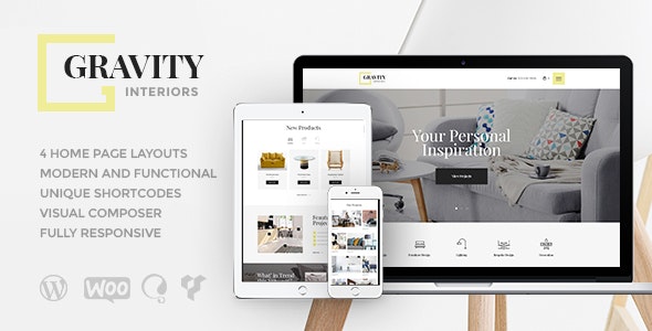 Gravity v1.2.3 | A Contemporary Interior Design &amp; Furniture Store WordPress Theme