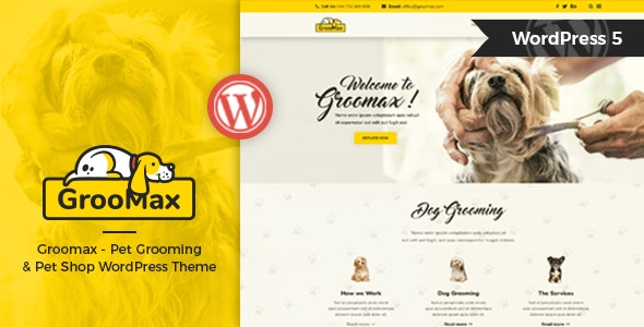 Groomax v1.2 &#8211; Pet Grooming &amp; Shop WordPress Theme
