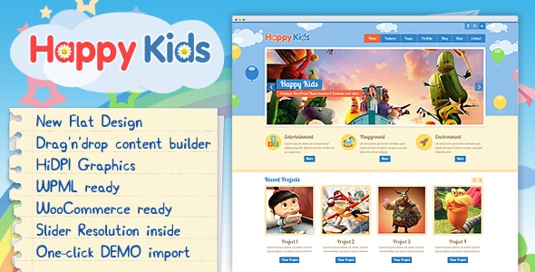 Happy Kids v3.5.0 &#8211; Children WordPress Theme