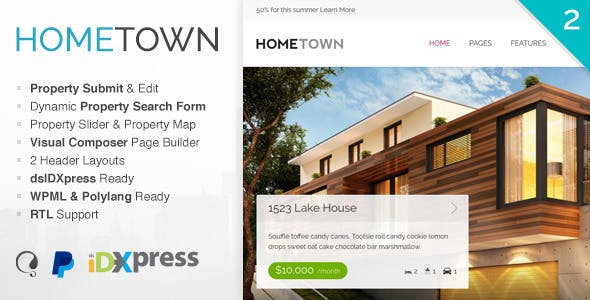 Hometown v2.9.0 &#8211; Real Estate WordPress Theme