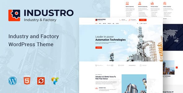 Industro v1.0.6.1 &#8211; Industry &amp; Factory WordPress Theme