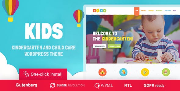 Kids v1.1.5 &#8211; Day Care &amp; Kindergarten WordPress Theme for Children
