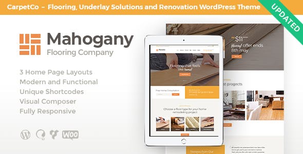 Mahogany v1.1 | Flooring Company WordPress Theme