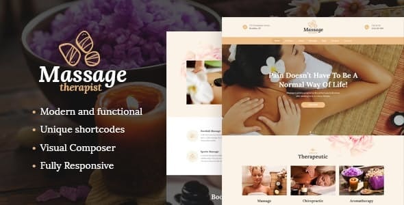 Massage Therapist and Spa Salon v1.2 WordPress Theme