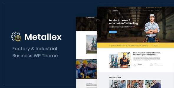 Metallex v1.0 &#8211; Industrial And Engineering WordPress Theme