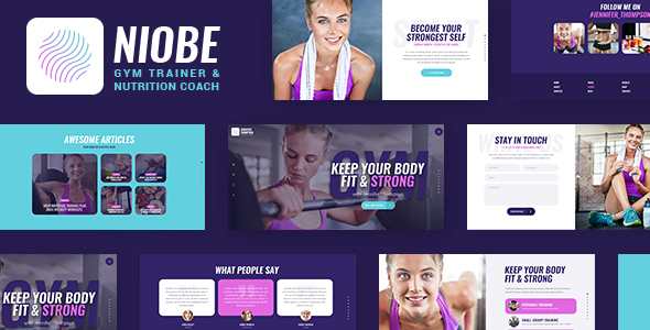 Niobe v1.2.3 | A Gym Trainer &amp; Nutrition Coach WordPress Theme