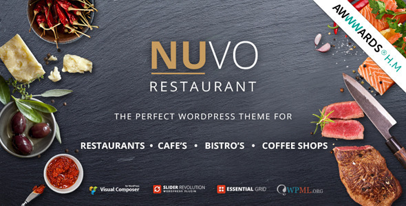 NUVO v6.1.0 &#8211; Cafe &amp; Restaurant WordPress Theme &#8211; Multiple Restaurant &amp; Bistro Demos