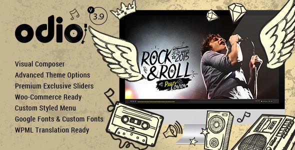 Odio v3.9 &#8211; Music WP Theme For Bands, Clubs, and Musicians