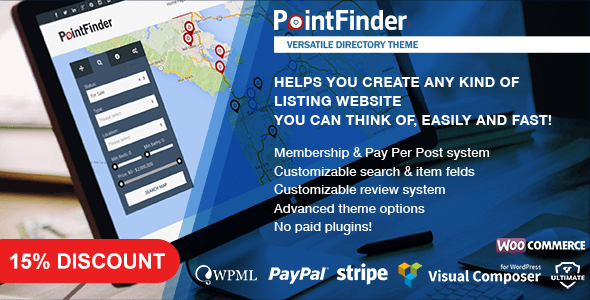 Point Finder v1.9.5 &#8211; Directory WordPress Theme