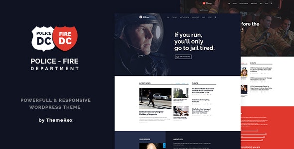 Police &amp; Fire Department and Security Business v1.2 WordPress Theme