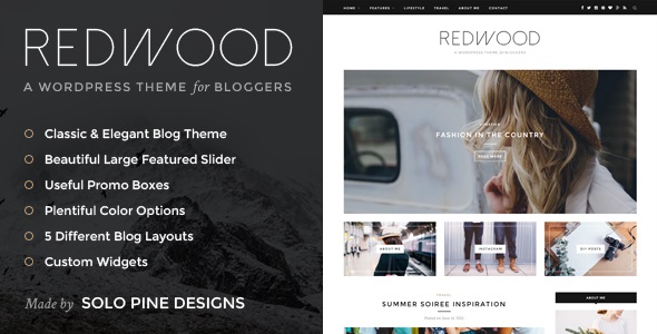 Redwood v1.7.1 &#8211; A Responsive WordPress Blog Theme
