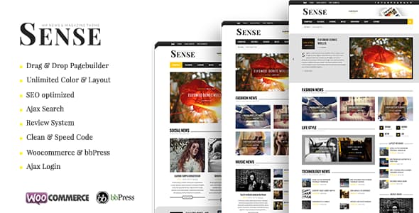 Sense v5.0 &#8211; Responsive Blog Magazine and News Theme