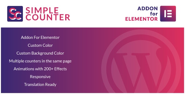 Simple Counter for Elementor v1.0 WordPress Plugin