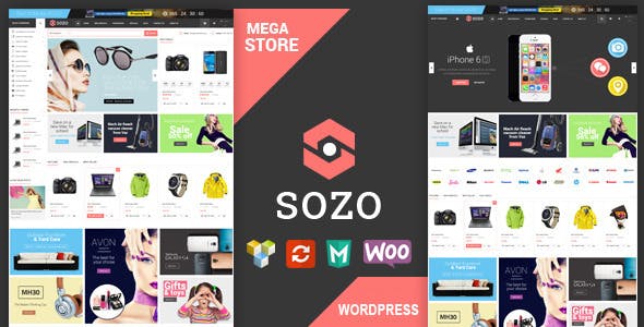 SOZO v1.5 &#8211; Full Screen Mega Shop Theme