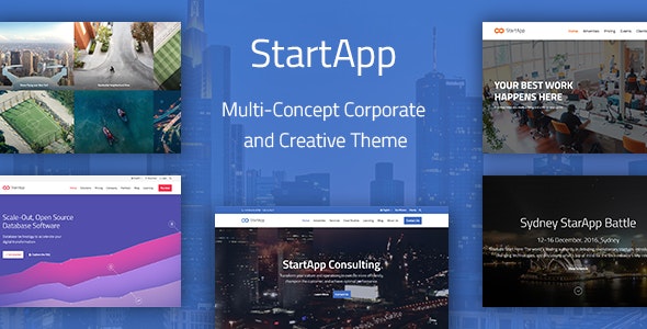 StartApp v1.4.4 &#8211; Multi-Concept Corporate And Creative Theme