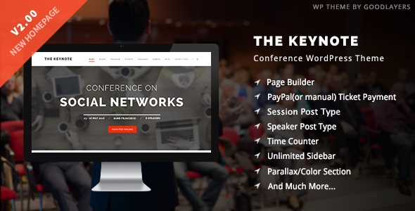 The Keynote v2.21 &#8211; Conference / Event / Meeting WordPress Theme