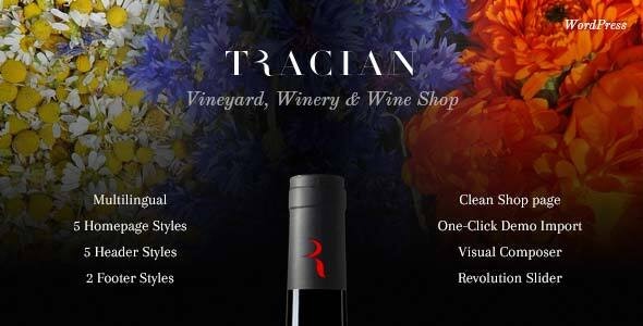 Tracian v1.3 &#8211; Wine WordPress Theme