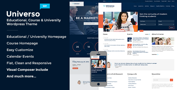 Universo v2.1.1 &#8211; Powerful Education, Courses &amp; Events