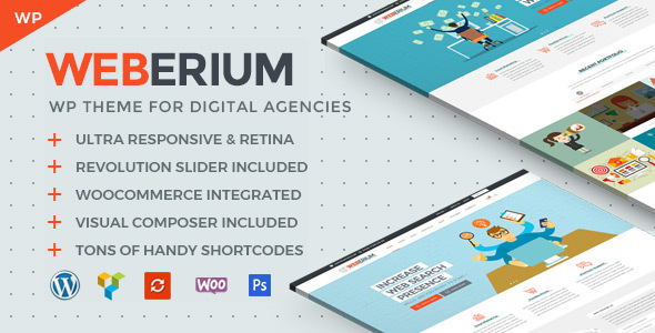 Weberium v1.3 | Responsive WordPress Theme Tailored for Digital Agencies