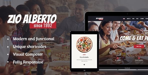 Zio Alberto v1.2.2 | Pizza Restaurant, Cafe &amp; Bistro WordPress Theme