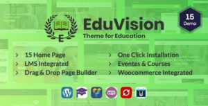 Eduvision &#8211; Online Course Multipurpose Education WordPress Theme v1.0 nulled