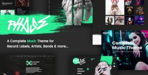 Phase &#8211; A Complete Music WordPress Theme for Record Labels and Artists v1.4 nulled