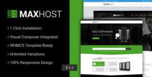 MaxHost &#8211; Web Hosting, WHMCS and Corporate Business WordPress Theme v6.1 nulled
