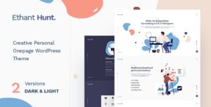 Ethant Hunt &#8211; Personal Onepage WordPress Theme v1.0.1 nulled