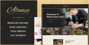 Alanzo | Personal Chef &amp; Catering WordPress Theme v1.0.4 nulled