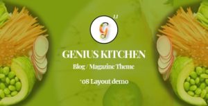 Genius Kitchen &#8211; Restaurant News Magazine and Blog Food WordPress Theme v1.5 nulled