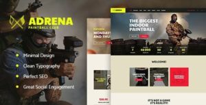 Adrena | Airsoft Club &amp; Paintball WordPress Theme v1.2.4 nulled