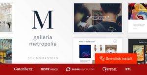 Galleria Metropolia &#8211; Art Museum &amp; Exhibition Gallery Theme v1.1.2 nulled