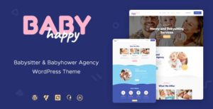 Happy Baby | Nanny &amp; Babysitting Services WordPress Theme v1.2.2 nulled