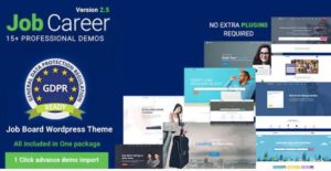 JobCareer | Job Board Responsive WordPress Theme v3.8 Nulled