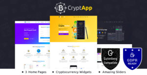 CryptApp Landing Page &#8211; Cryptocurrency Landing Page Theme v2.3 nulled