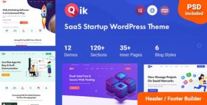 Qik &#8211; SaaS Startup WordPress Theme v1.0.2 nulled